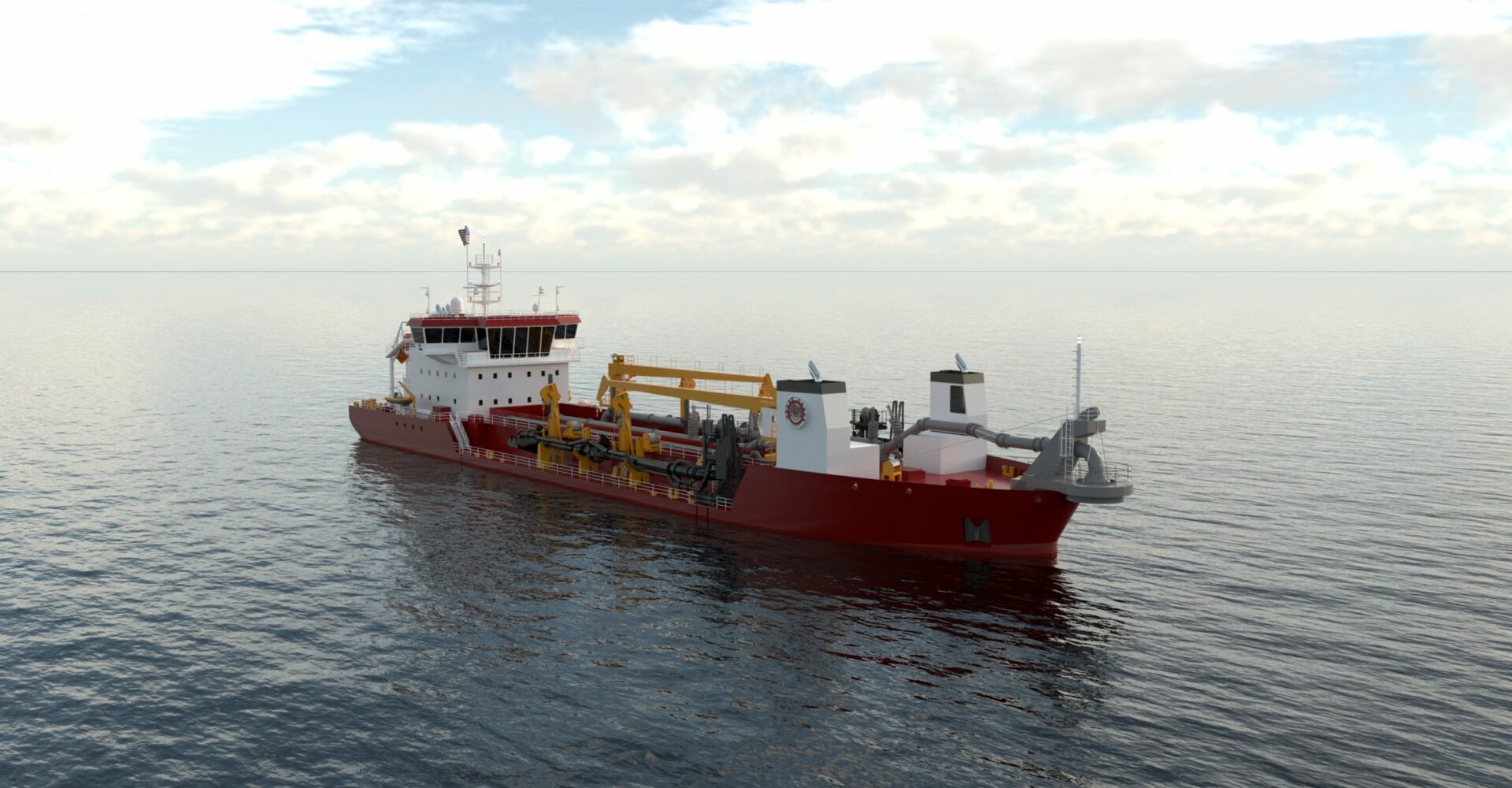 C-Job Naval Architects Great Lakes Dredge & Dock Corporation trailing suction hopper dredger render