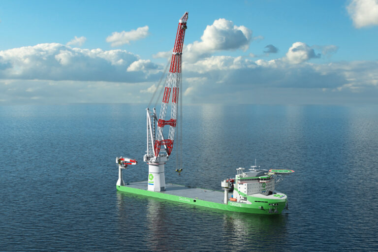 DEME offshore installation vessel Orion at sea