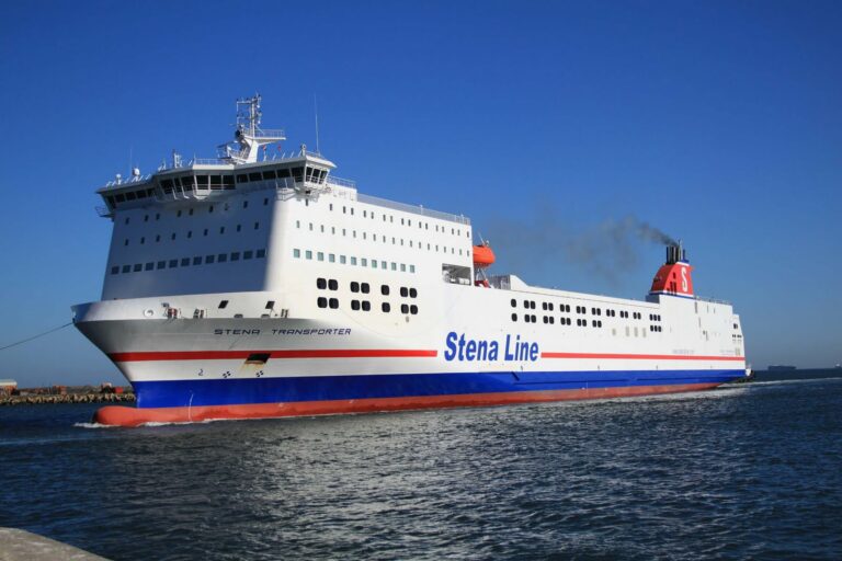 Stena Line Stena Transporter passenger vessel at sea side view
